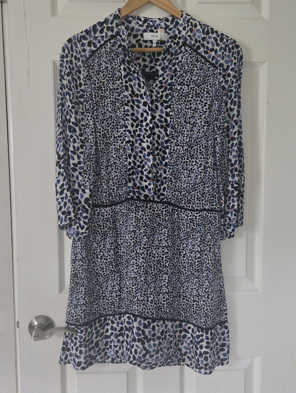 Reiss Anush Floral Print Tea Dress